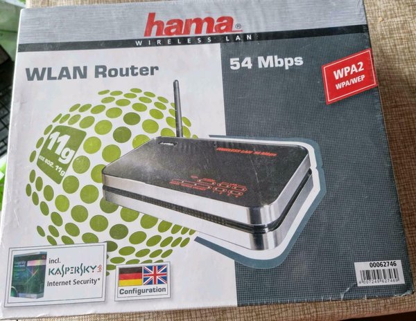hama Wireless Repeater Wlan LAN Router 54 Mbps