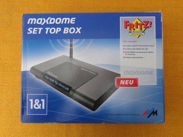 1&1 Fritz! Maxdome Top Box WLAN * Video Fritz! Media 8020